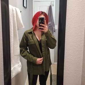 Olive green over coat